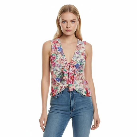 Favorite Daughter Tops - Favorite Daughter The Gwen Top Floral Sleeveless Blouse - Medium